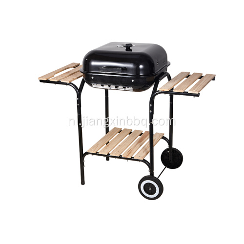 18&quot; vierkante houtskoolgrill met zijplanken